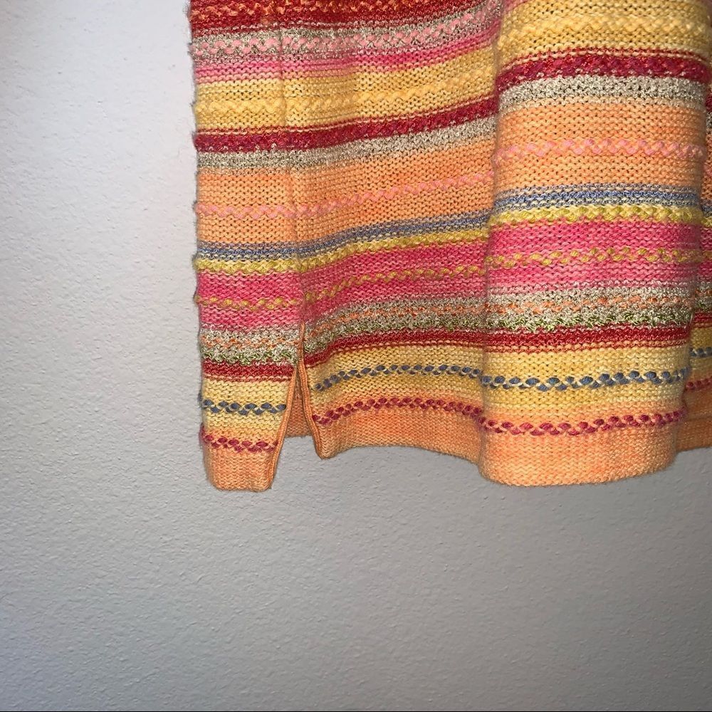 Talbots Colorful Striped Sweater Top - Picture 2 of 7